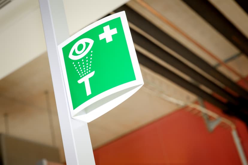 Augendusche im Betrieb - Vorschaubild Augendusche im Betrieb